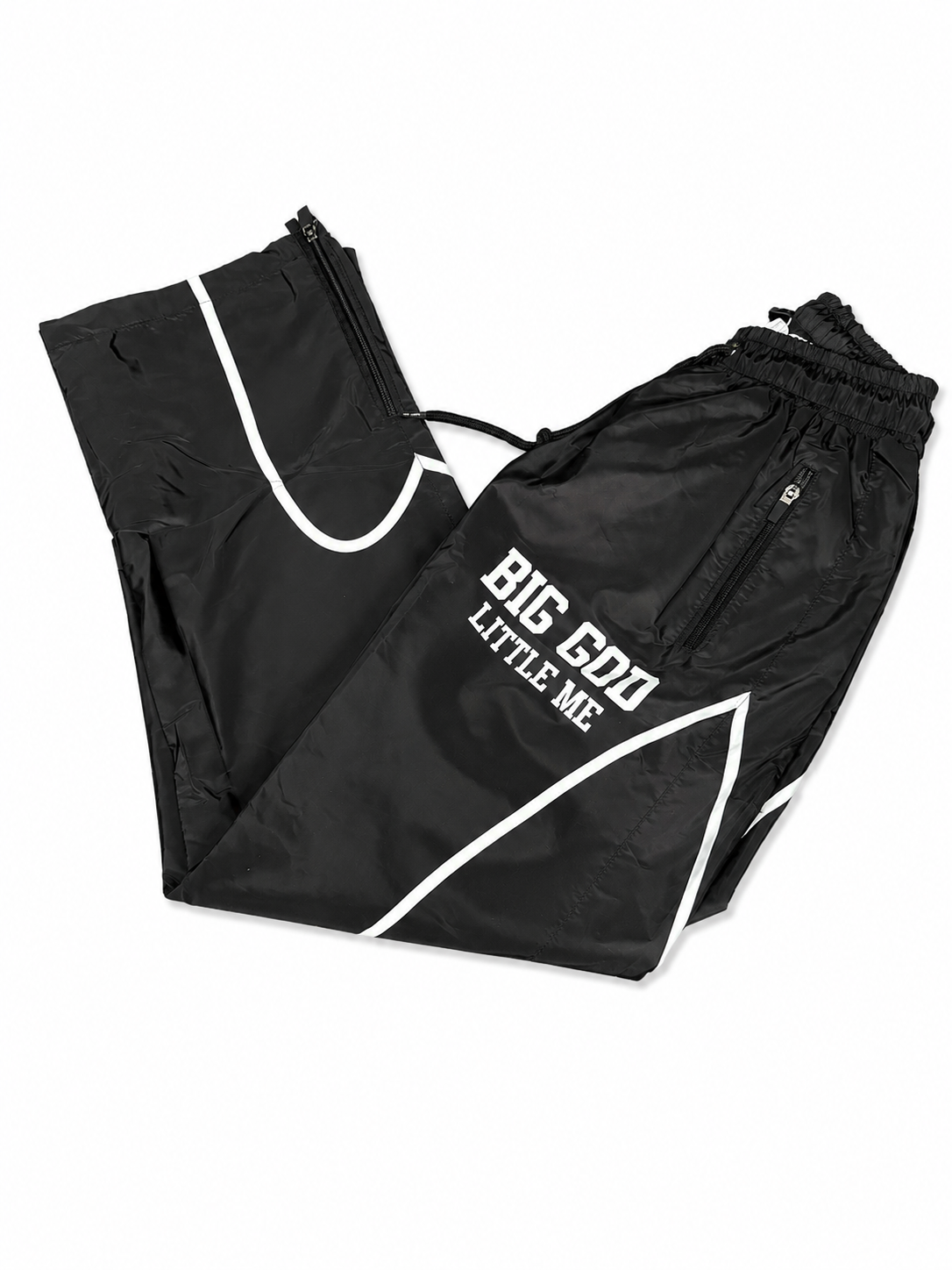 Big God Little Me Track Pants - Black/White