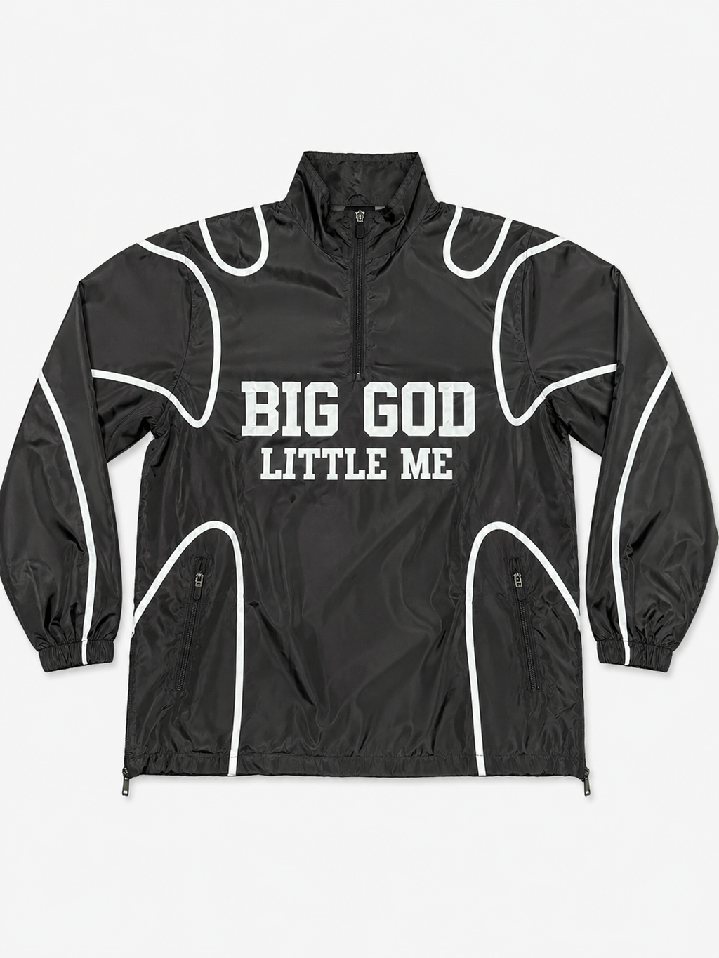 Big God Little Me Quarter-Zip Windbreaker - Purple/Gold