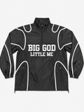 Big God Little Me Quarter-Zip Windbreaker - Black/White