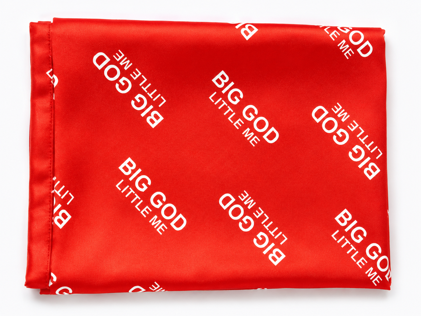 Big God Little Me Silk Scarf - Red