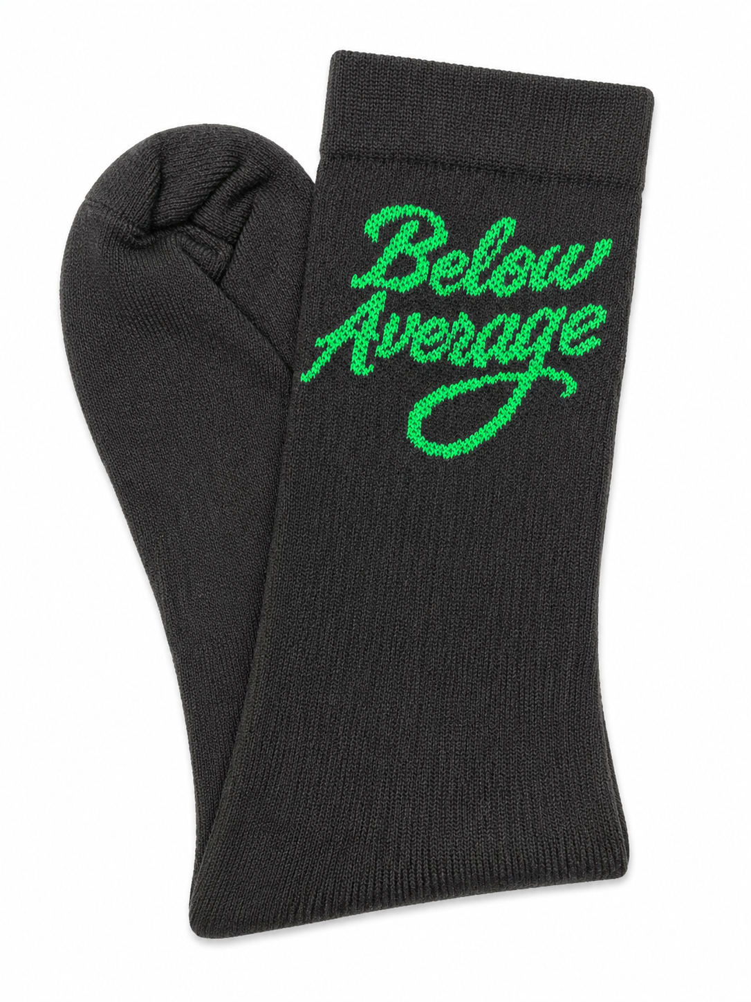 Below Average Crew Socks - Black/Forest Green