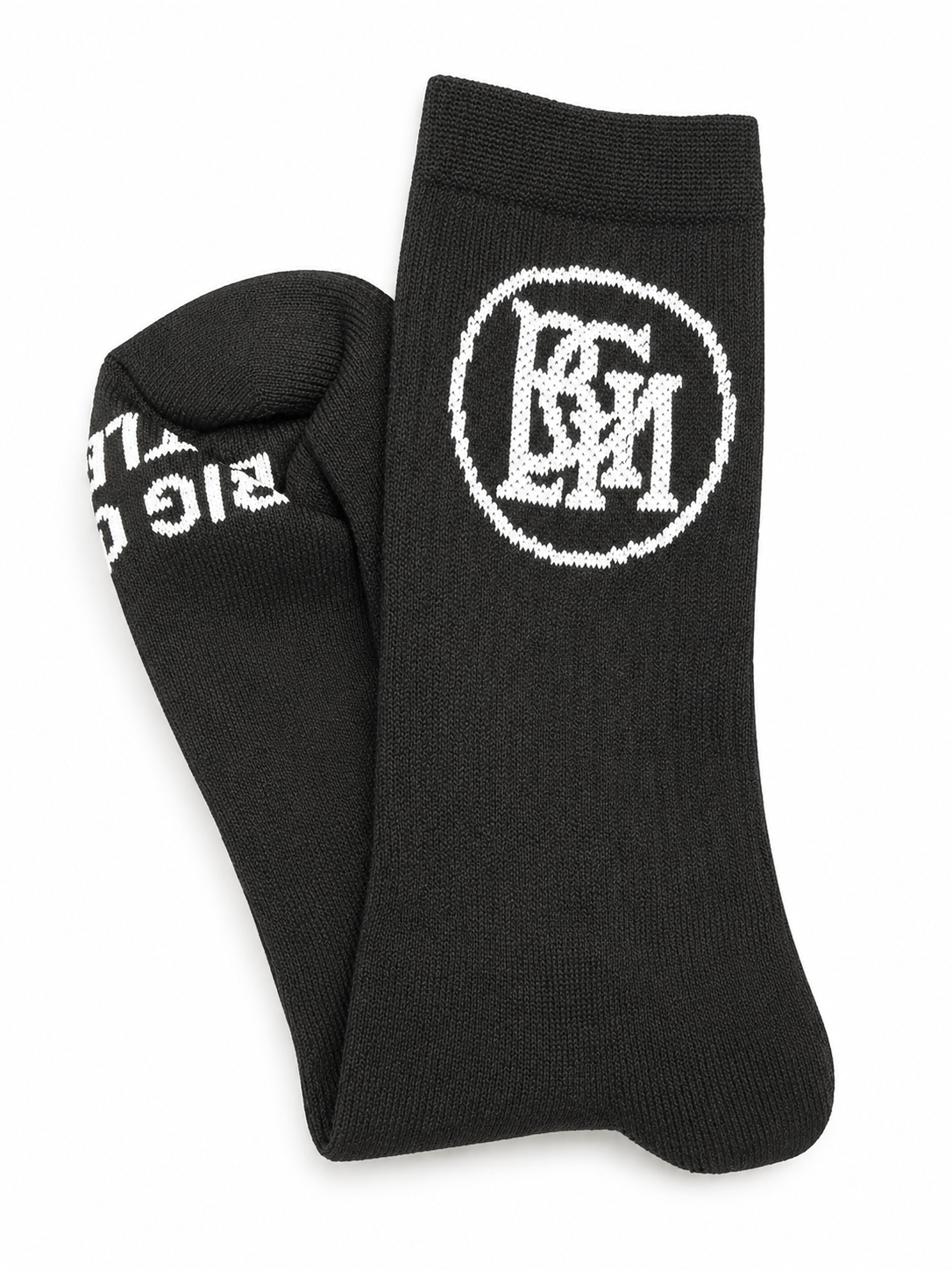 BGLM Monogram Crew Socks - Black
