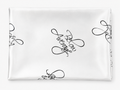Below Average Script Silk Scarf - White/Black