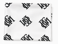 Below Average "BGLM" Monogram Silk Scarf - White/Black