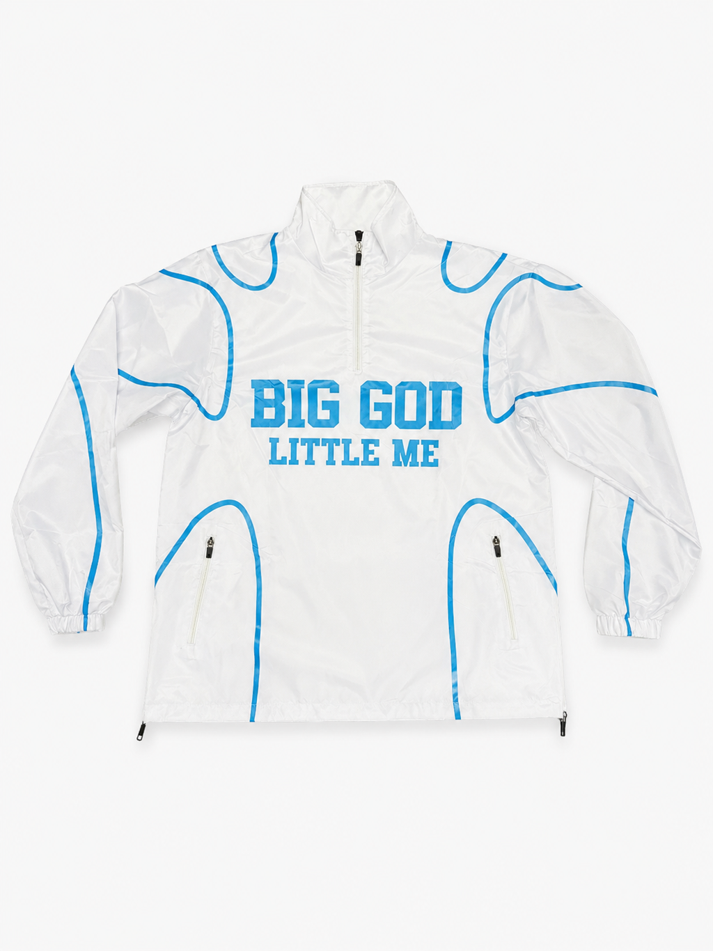 Big God Little Me Quarter-Zip Windbreaker - Purple/Gold