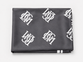 Below Average "BGLM" Monogram Silk Scarf - Charcoal