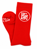 BGLM Monogram Crew Socks - Red