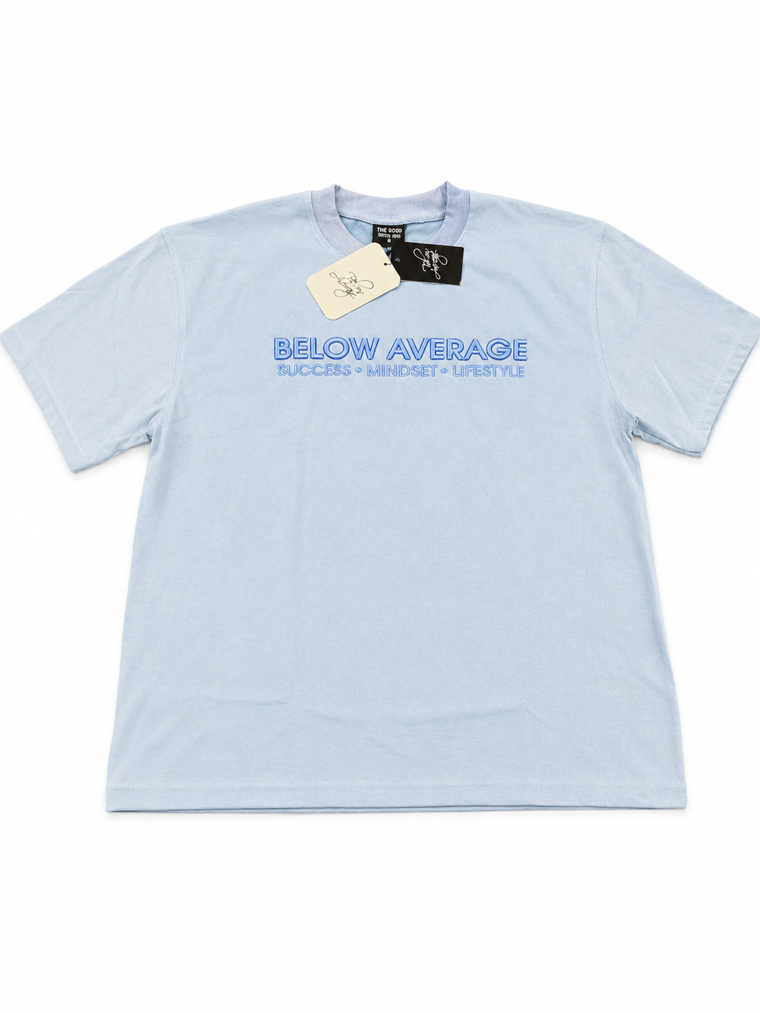 Below Average "Mindset · Lifestyle" Tee - Light Blue