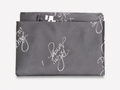 Below Average Script Silk Scarf - Charcoal