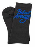 Below Average Crew Socks - Black/Royal Blue