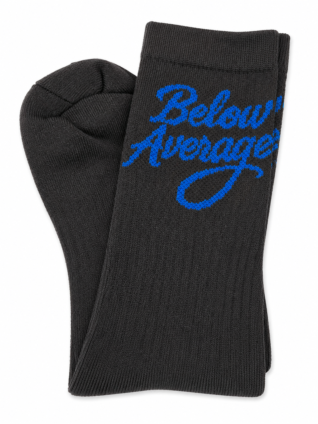 Below Average Crew Socks - Black/Royal Blue