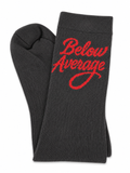 Below Average Crew Socks - Black/Red
