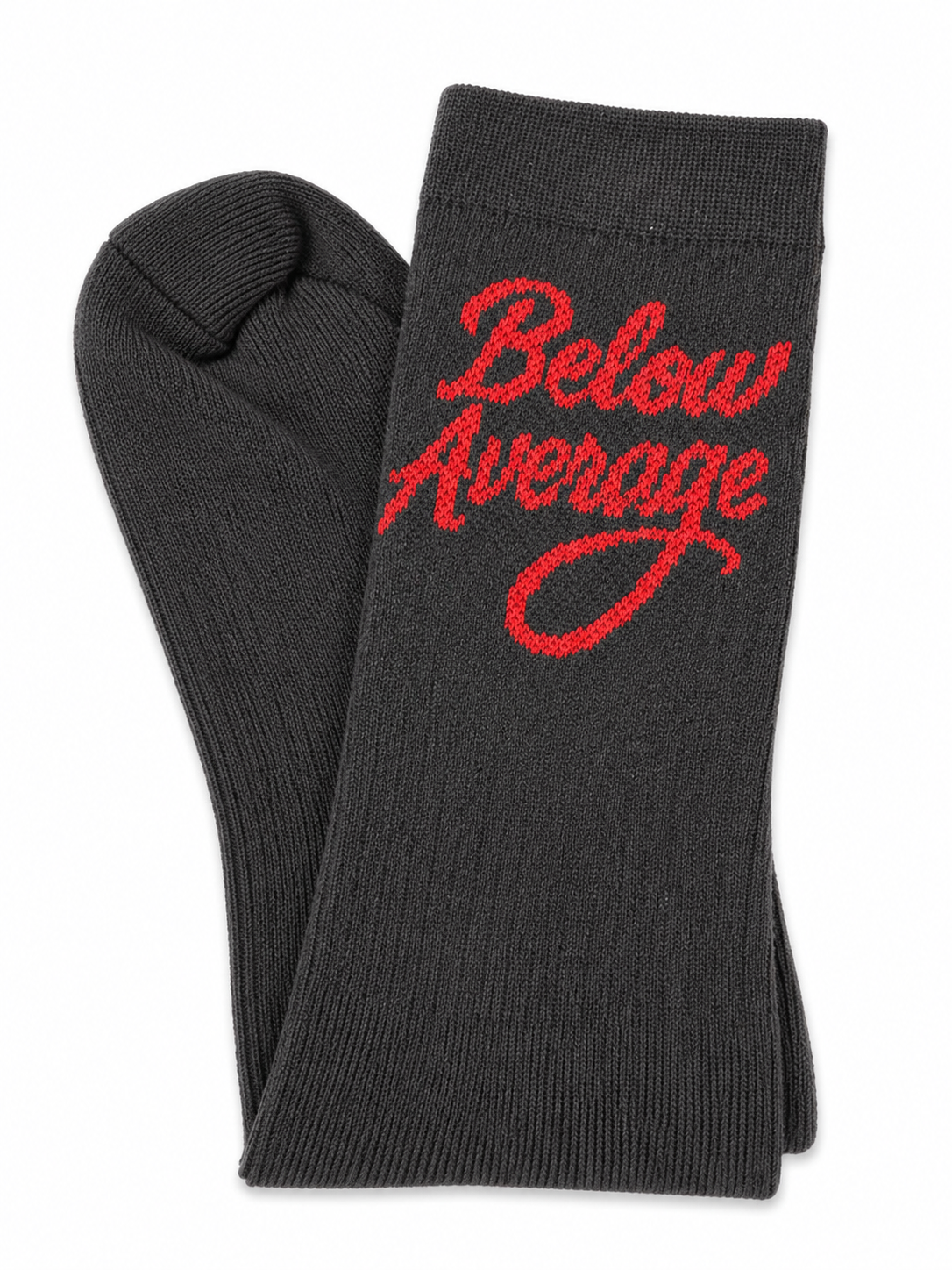 Below Average Crew Socks - Black/Red