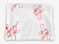 Below Average Script Silk Scarf - White/Red