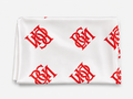 Below Average "BGLM" Monogram Silk Scarf - White/Red