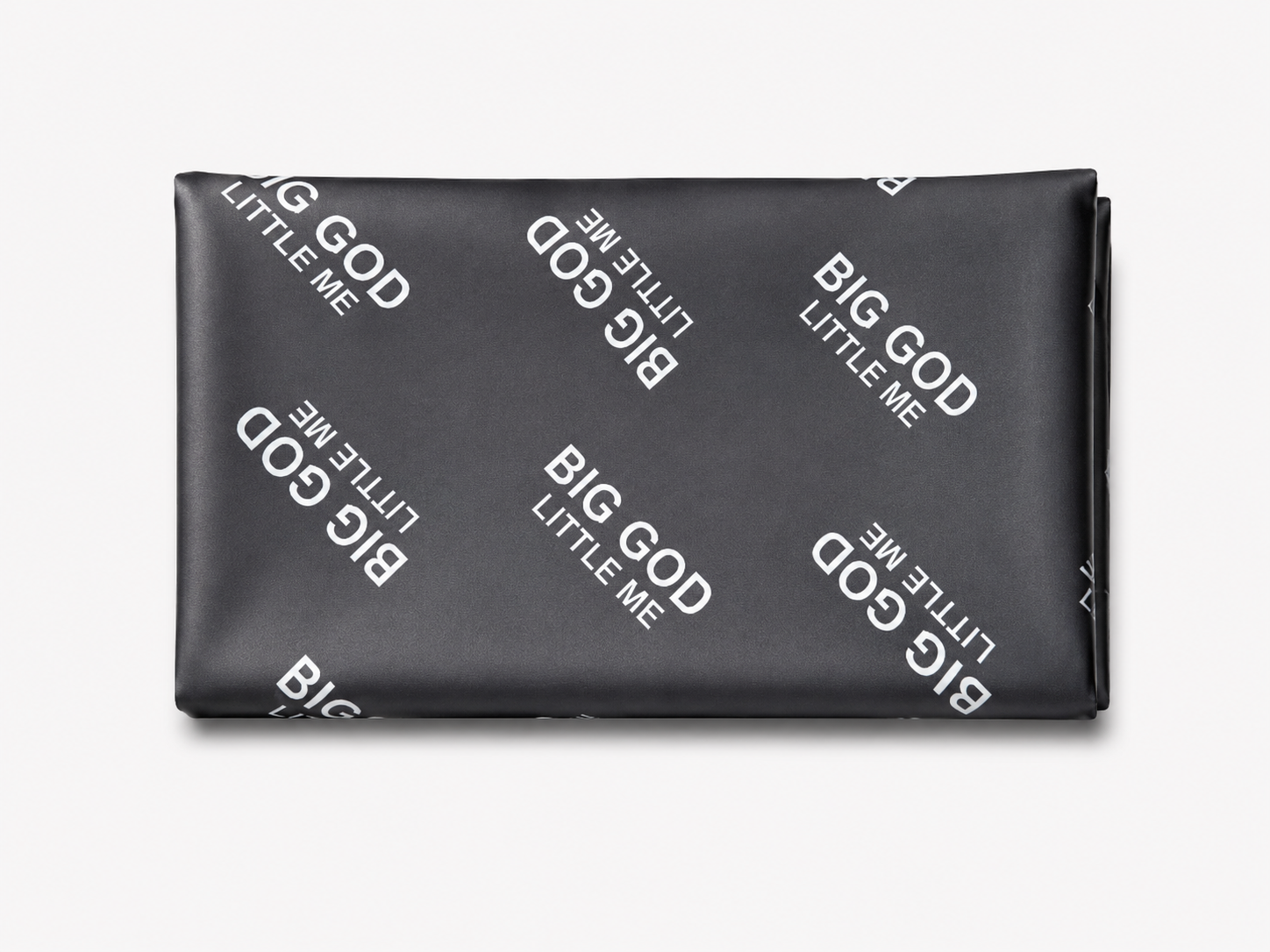 Big God Little Me Silk Scarf - Charcoal
