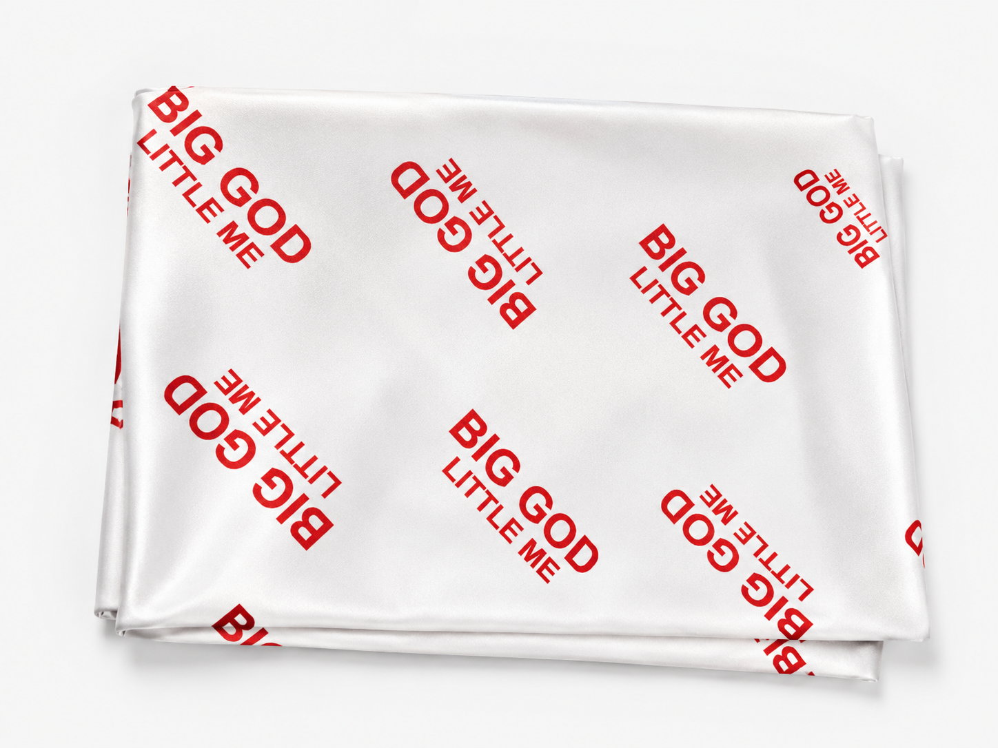 Big God Little Me Silk Scarf - White/Red