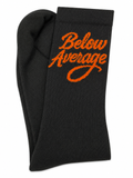 Below Average Crew Socks - Black/Orange