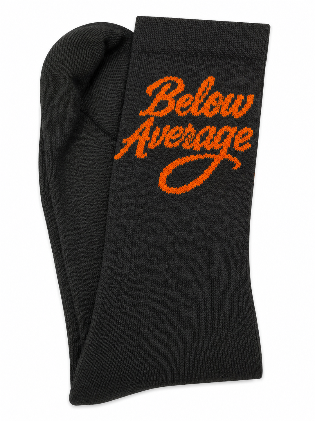 Below Average Crew Socks - Black/Orange