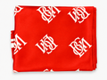 Below Average "BGLM" Monogram Silk Scarf - Red