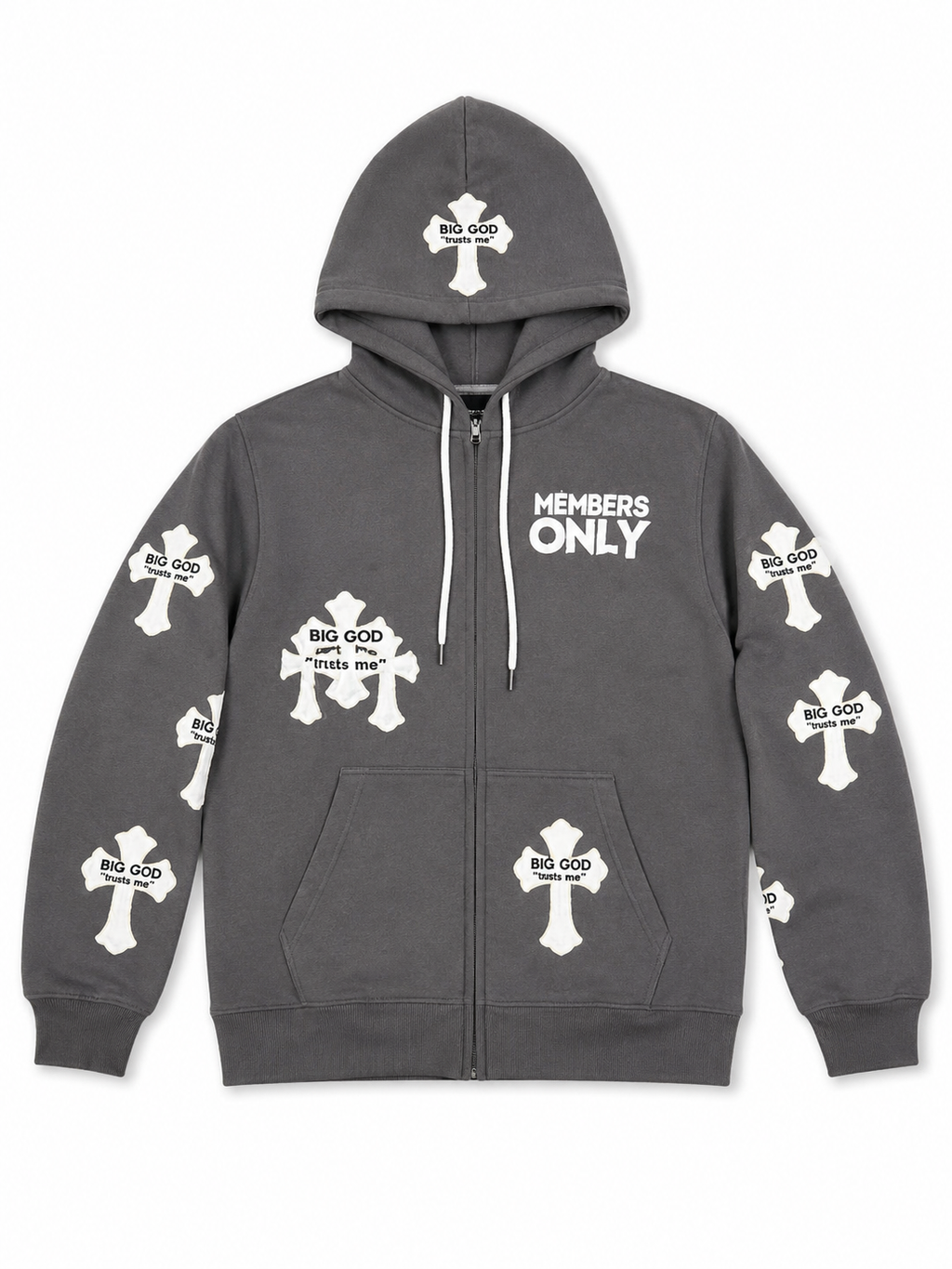 Members Only Cross Zip-Up Hoodie