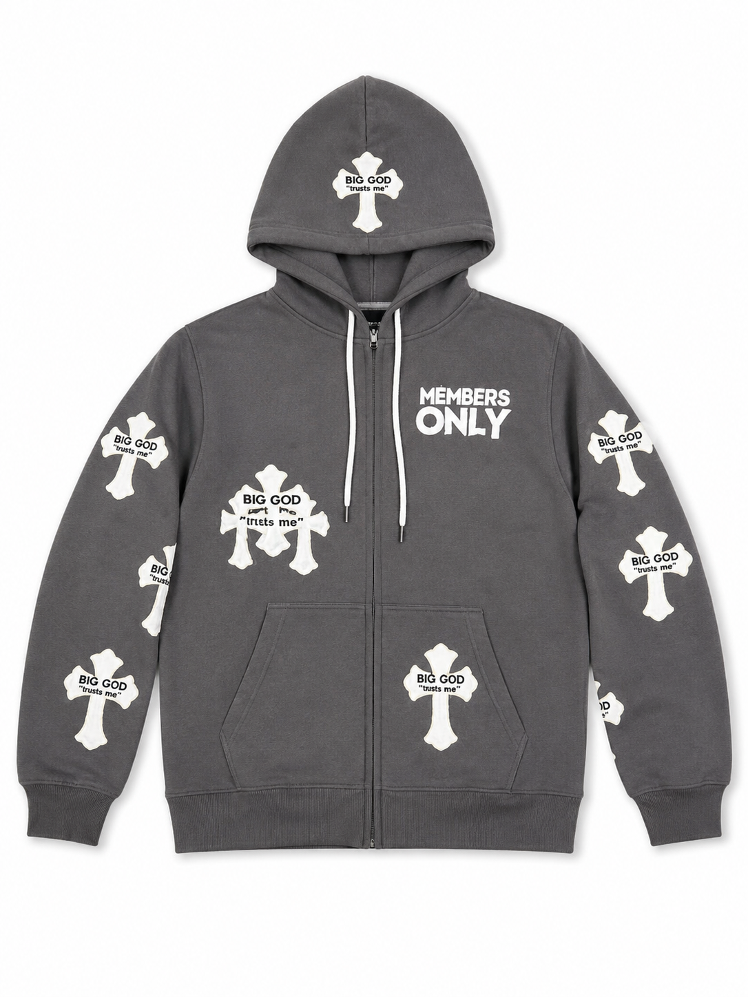 Members Only Cross Zip-Up Hoodie